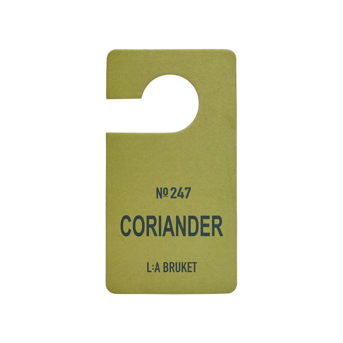 L:a Bruket - 247 Coriander Fragrance Tag