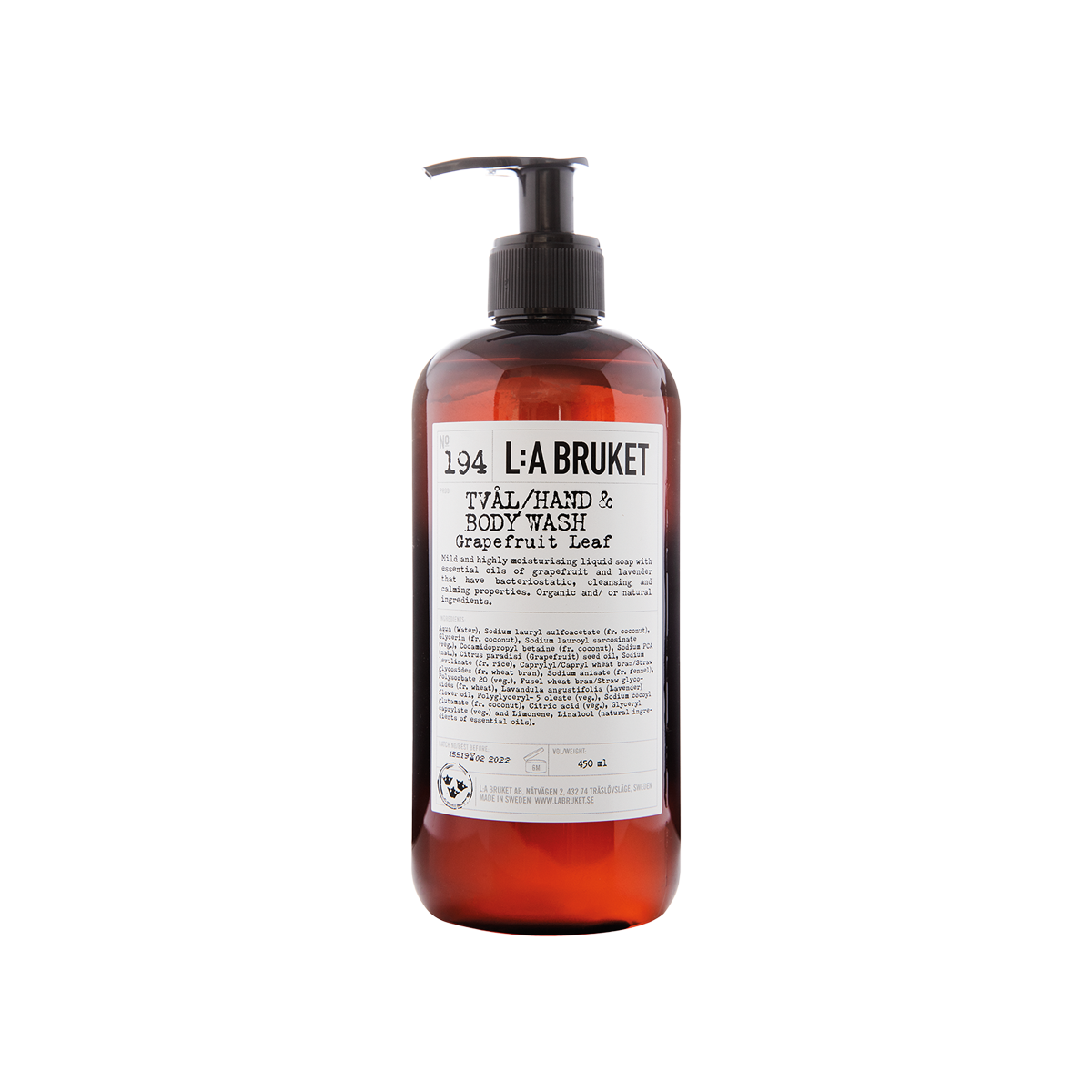 L:a Bruket - 194 Hand & Body Wash Grapefruit Leaf