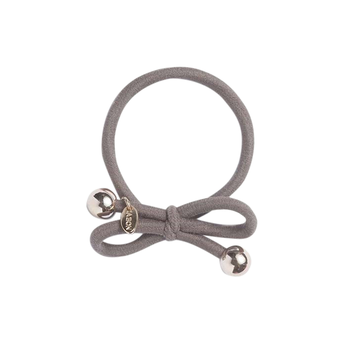 IA BON - Hair Tie with Gold Bead Deep Taupe