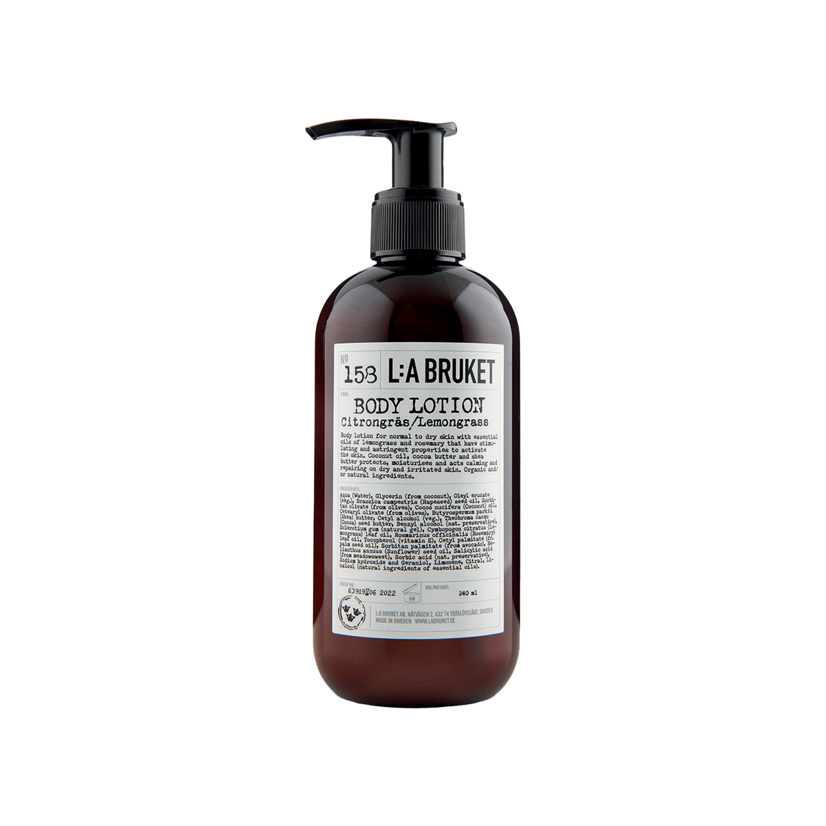 L:a Bruket - 158 Body Lotion Lemongrass