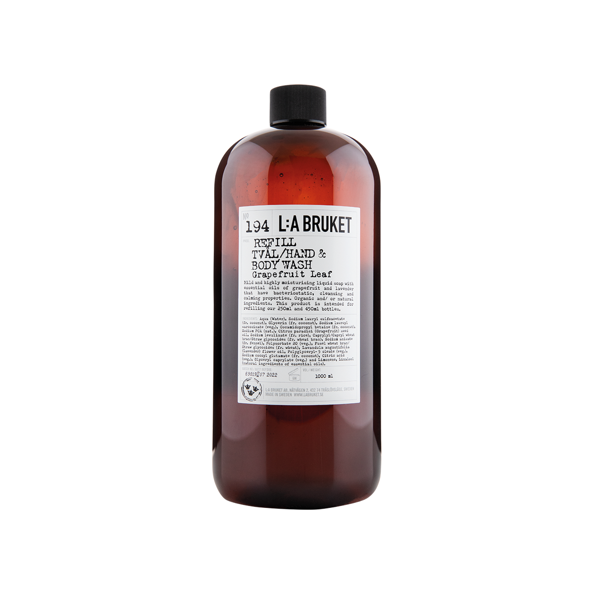 L:a Bruket - 194 Hand & Body Wash Refill Grapefruit