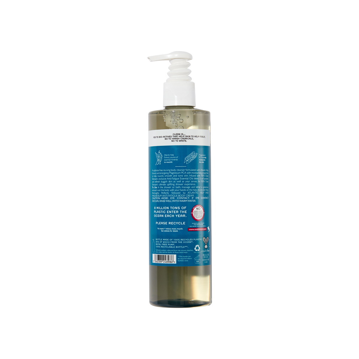 Ren Clean Skincare - Atlantic Kelp and Magnesium Body Wash Ocean Plastic Limited