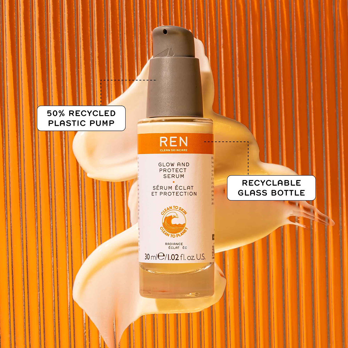 Ren Clean Skincare - Radiance Glow and Protect Serum