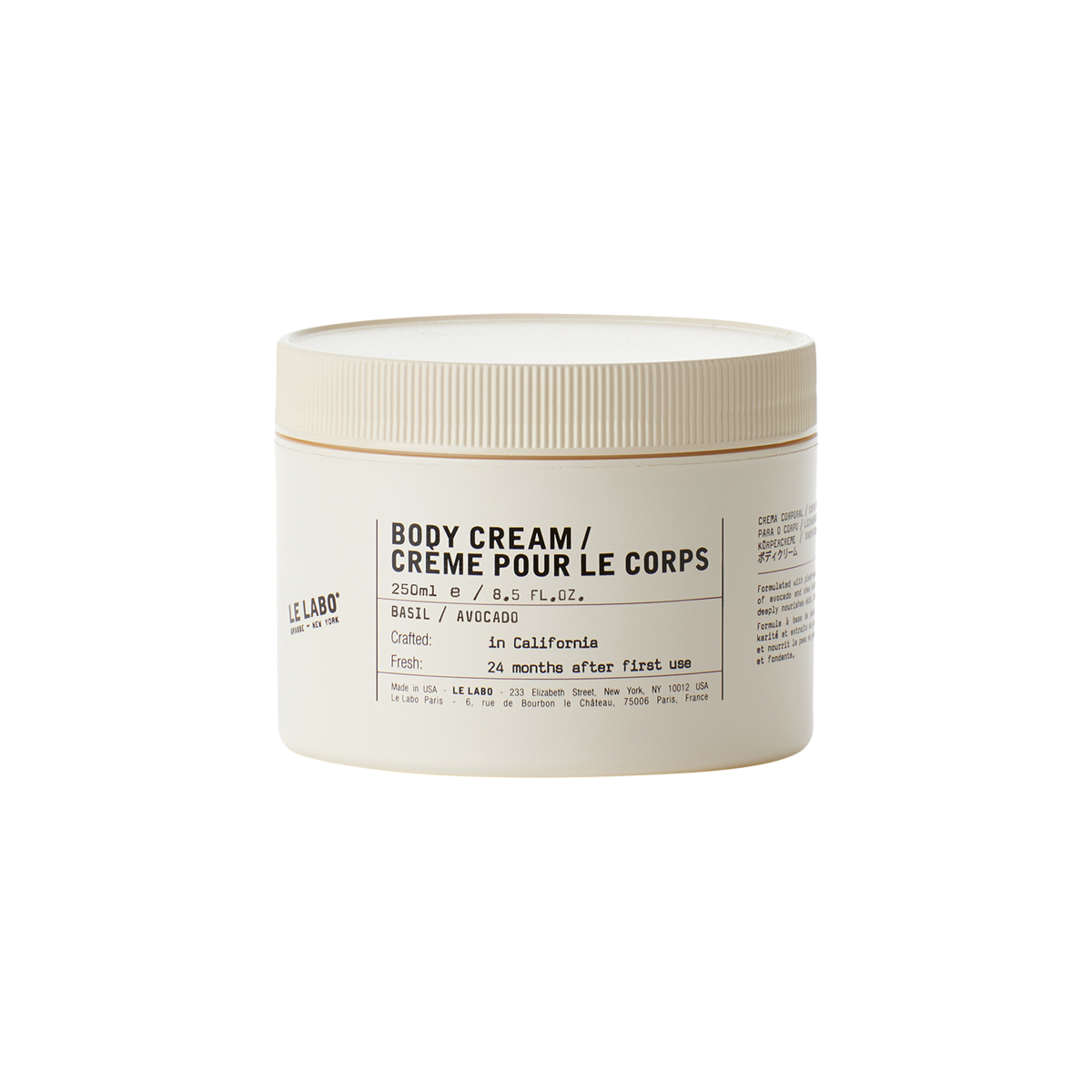 Le Labo fragrances - Body Cream Basil