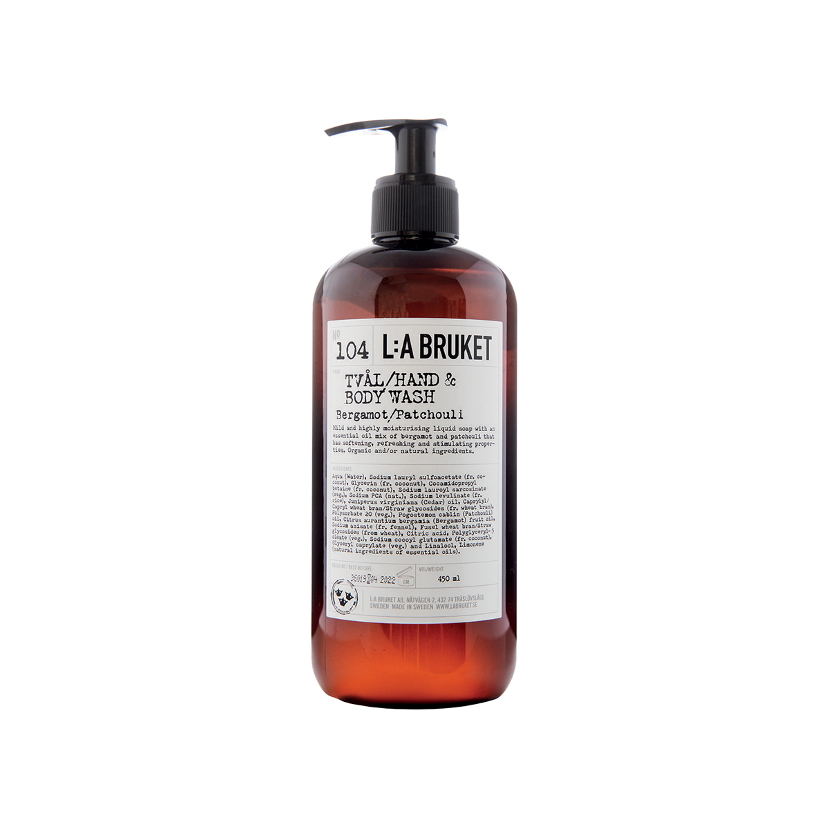 L:a Bruket - 104 Hand & Body Wash Bergamot/Patchouli